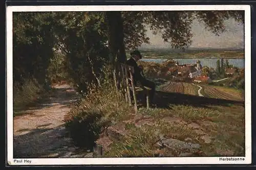 Künstler-AK Paul Hey: Herbstsonne