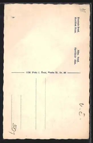 AK Deutsch-Brod, Havlicek-Haus mit Tabakgeschäft