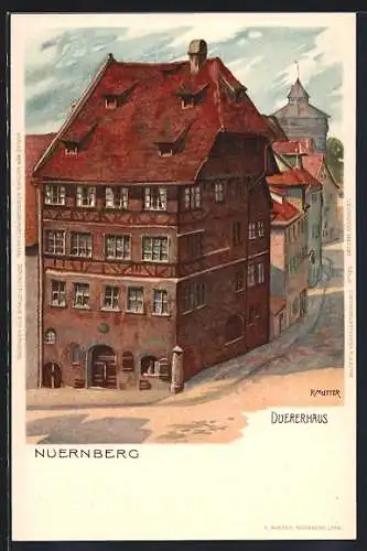 Künstler-AK K. Mutter: Nürnberg, das Dürerhaus