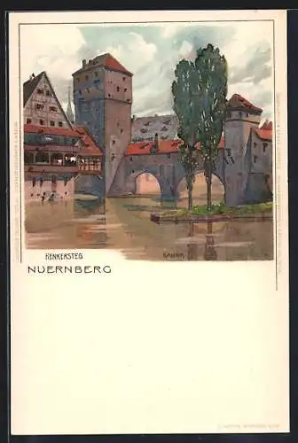 Künstler-AK K. Mutter: Nürnberg, Henkersteig