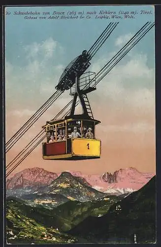 AK Bozen /Tirol, Schwebebahn nach Kohlern