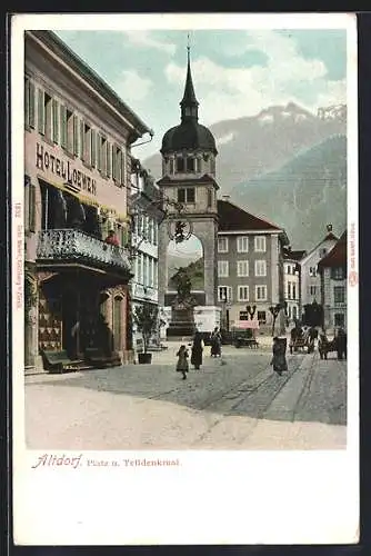 AK Altdorf, Platz u. Telldenkmal