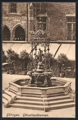 AK Göttingen, Ansicht von Gänselieselbrunnen