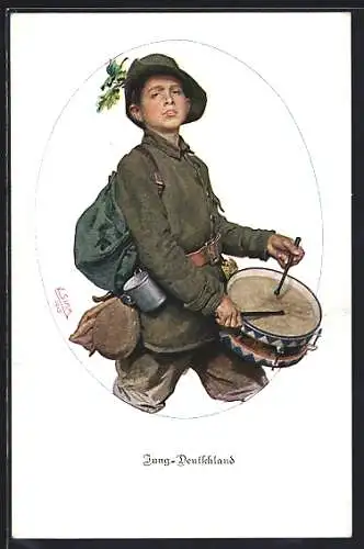 AK Jung-Deutschland, Junge als Soldat, Kinder Kriegspropaganda