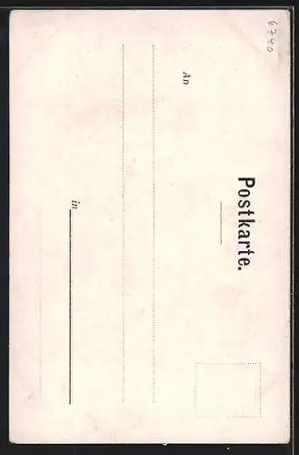 Künstler-AK C.Biese: Landau / Pfalz, Strassenpartie