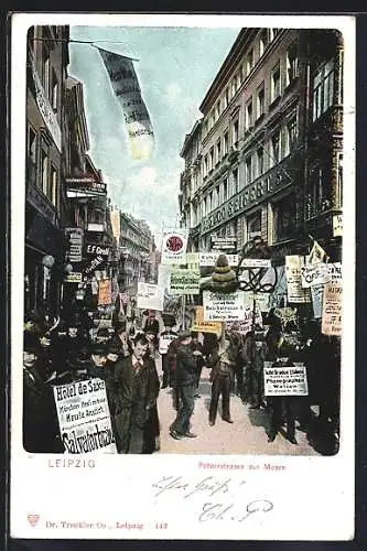 AK Leipzig, Petersstrasse zur Messe