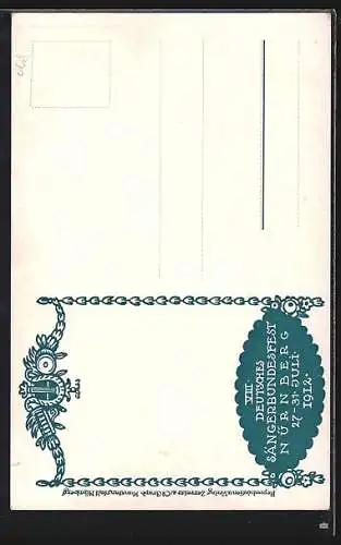 AK Nürnberg, VIII. Deutsches Sängerbundesfest 1912, Szene aus einer Oper