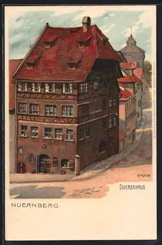 Künstler-AK K. Mutter: Nürnberg, das Dürerhaus