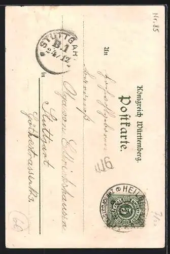 Künstler-AK Karl Mutter: Heilbronn, Marktplatz mit Kilianskirche