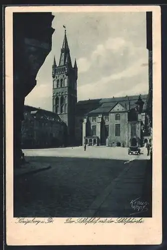AK Königsberg, Der Schlosshof mit der Schlosskirche