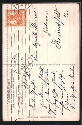Künstler-AK sign. Fritz Schoen: Feiner Herr schüttelt dem Soldaten die Hand, Mensch, wie siehst du aus!