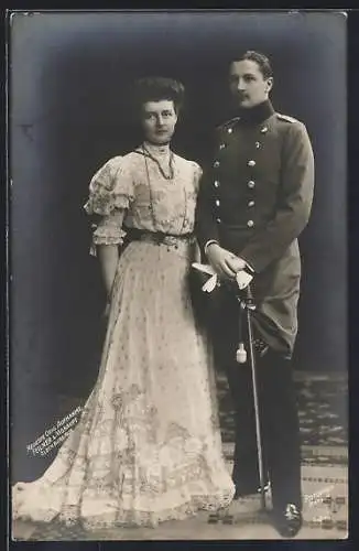 AK Prinz Eitel Friedrich von Preussen nebst Gemahlin