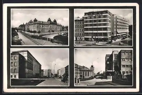 AK Bratislava, Vládna budova, Mest. sporitel`na., Krajský súd., St. lud. skola a Svoradov
