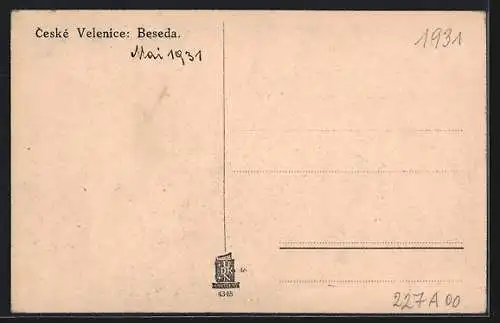 AK Ceske Velenice, Beseda