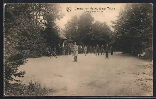 AK Mont-sur-Meuse, Sanatorium, Männer spielen Crocket