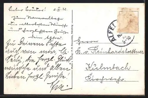 AK Alfeld / Hersbruck, Ortspartie aus der Vogelschau