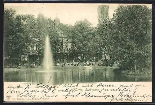 AK Fürth / Bayern, Stadtpark