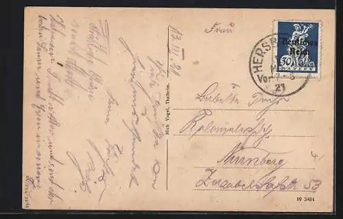 AK Thalheim / Hersbrucker Schweiz, Teilansicht mit Bäumen