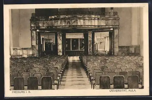 AK Freiburg i. B., Universität, Aula, Innenansicht