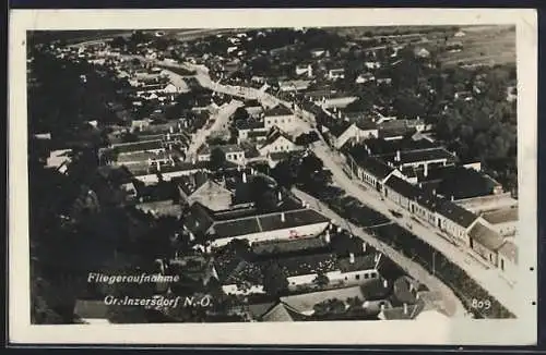 AK Zistersdorf, Grossinzersdorf, Fliegeraufnahme