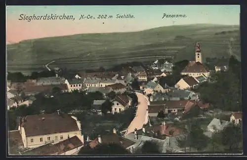 AK Sieghartskirchen /N.-Oe., Teilansicht aus der Vogelschau