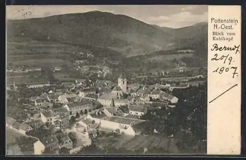 AK Pottenstein /N.-Oest., Blick vom Kahlkopf