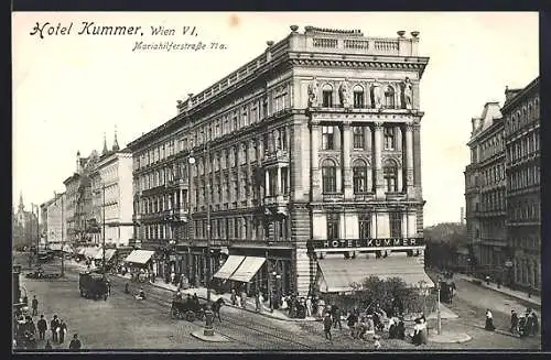 AK Wien, Hotel Kummer in der Mariahilferstrasse 71a