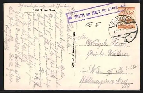 AK Fuschl am See, Ortsansicht mit Berglandschaft im Winter