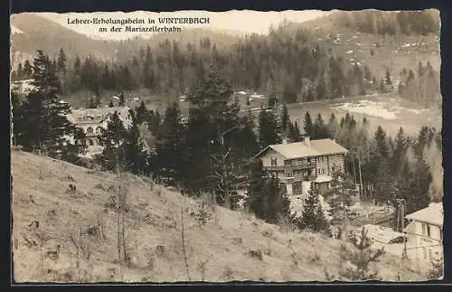 AK St. Anton an der Jessnitz, Winterbach an der Mariazellerbahn, Lehrer-Erholungsheim und Hotel Koller