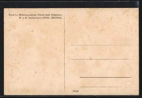 AK Hofgastein, R. & M. Bachbauer`s Hotel ZENTRAL