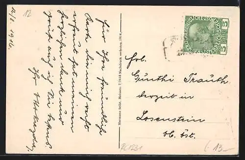 AK Neuschönau, Gesamtansicht mit St. Ulrich