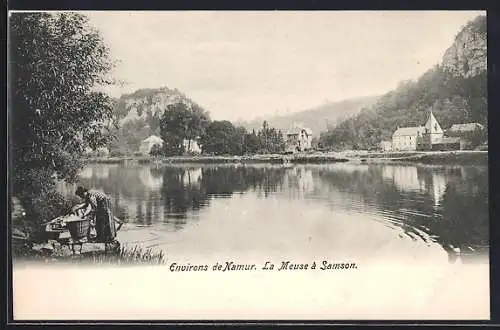 AK Samson /Namur, La Meuse à Samson
