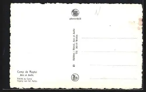 AK Ave et Auffe, Camp de Roptai, Entrée du Camp