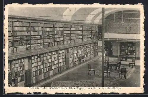 AK Chevetogne, Monastère des Bénédictins, Un coin de la Bibliothèque