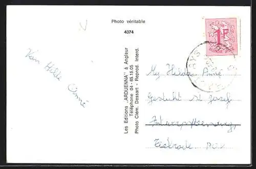 AK Porcheresse en Ardenne, Souvenir du Home de la Paix