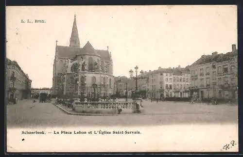 AK Schaerbeek, La Place Lehon et L`Église Saint-Servais