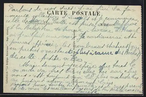 AK Mons, Panorama mit Strassenpartie