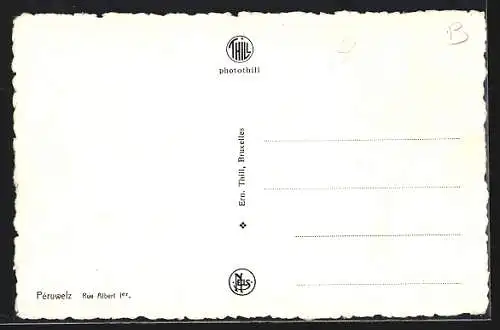 AK Péruwelz, Rue Albert Ier, Strassenpartie