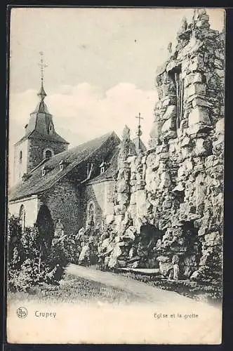 AK Crupet, Eglise et la grotte