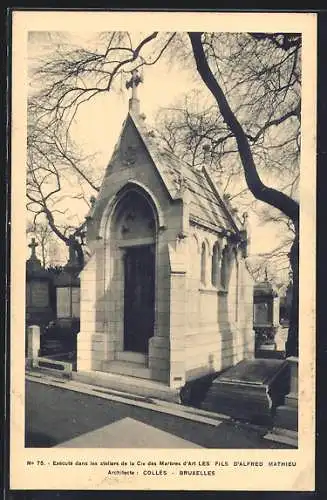 AK Bruxelles, Exécuté dans les ateliers de la Cie des Marbres d`Art les fils d`Alfred Mathieu