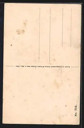 AK Ypern, Zerschossene Kirche