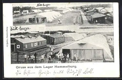 AK Hammelburg, Blick auf das Südl. und nördl. Lager