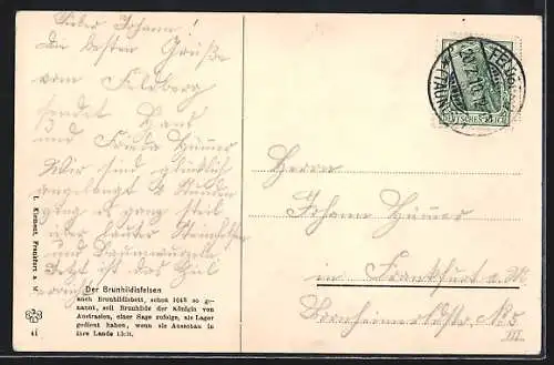 AK Grosser Feldberg, Menschen auf dem Brunhildisfelsen im Taunus