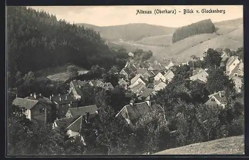 AK Altenau /Oberharz, Blick auf den Ort vom Glockenberg