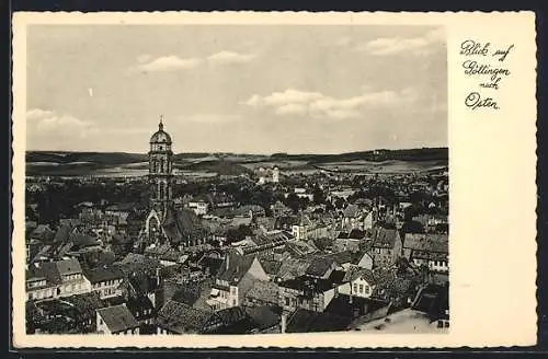 AK Göttingen, Blick auf den Ort nach Osten