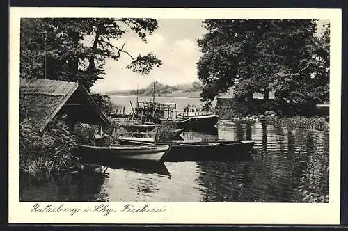 AK Ratzeburg i. Lbg., Blick auf die Fischerei