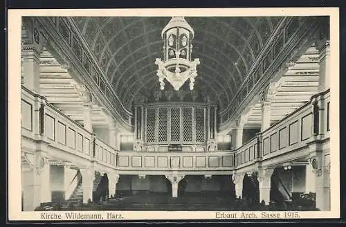 AK Wildemann /Harz, Innenansicht der Kirche