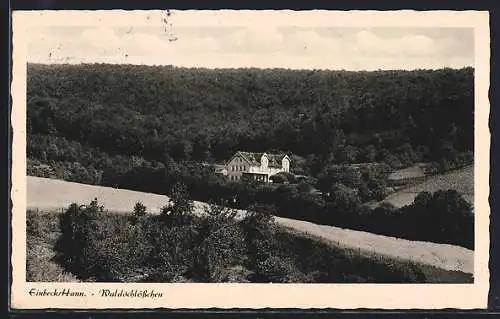 AK Einbeck /Hann., Waldschlösschen umgeben von Bäumen