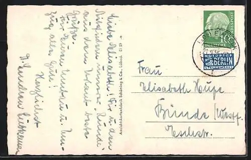 AK Einbeck /Hann., Waldschlösschen umgeben von Bäumen