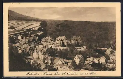 AK Falkenstein i. Taunus, Blick auf das Obertaunusheim von der Ruine aus